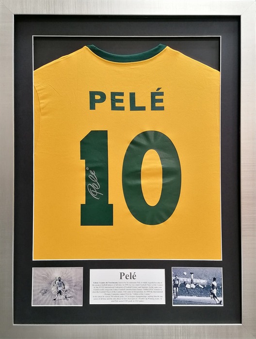 LOT 08 - PELE SIGNED BRAZIL SHIRT